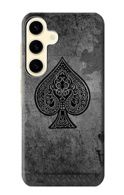 W3446 Black Ace Spade Case Cover Custodia e Flip Case per Samsung Galaxy S24