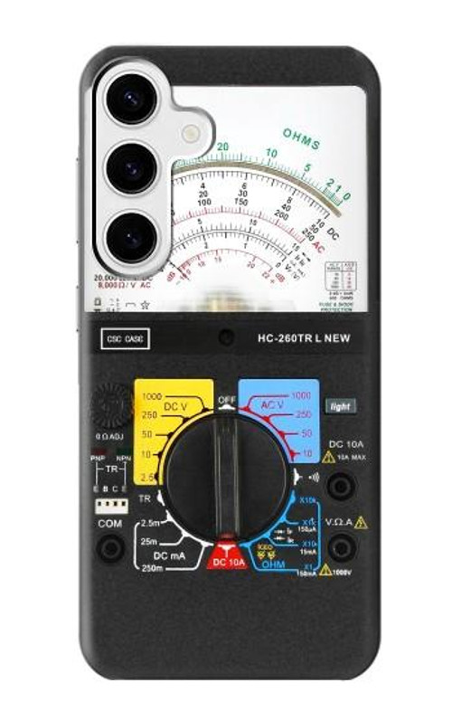 W2660 Analog Multimeter Graphic Printed Case Cover Custodia e Flip Case per Samsung Galaxy S24 Plus