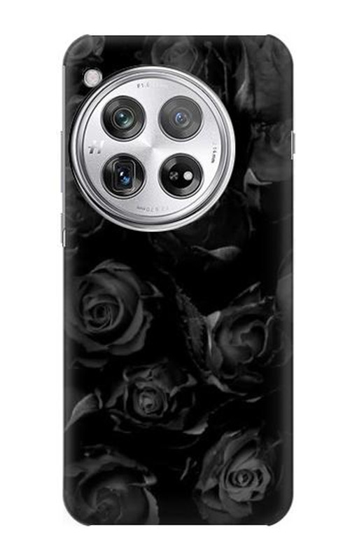 W3153 Black Roses Case Cover Custodia e Flip Case per OnePlus 12