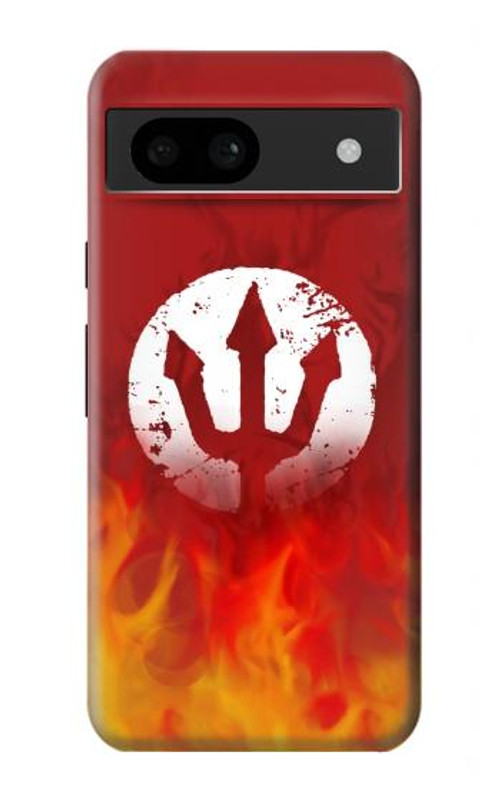 W2803 Fire Red Devil Spear Symbol Case Cover Custodia e Flip Case per Google Pixel 8a