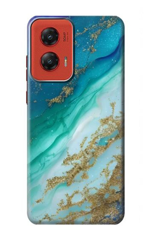 W3920 Abstract Ocean Blue Color Mixed Emerald Case Cover Custodia e Flip Case per Motorola Moto G Stylus 5G (2024)