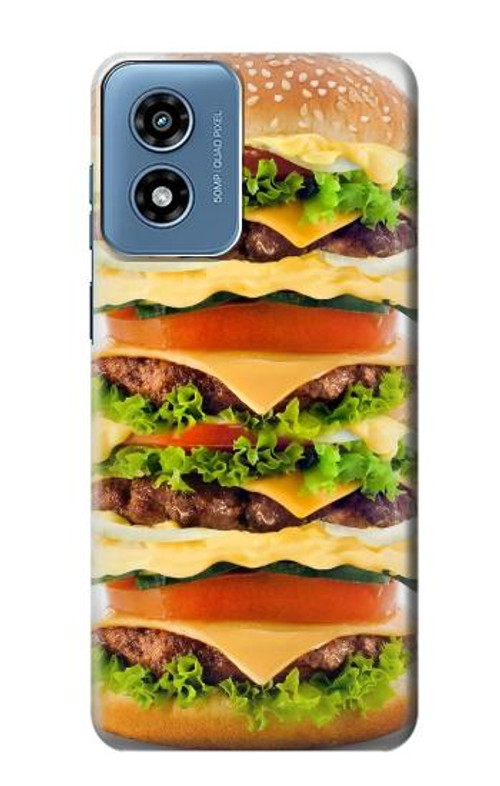 W0790 Hamburger Case Cover Custodia e Flip Case per Motorola Moto G Play 4G (2024)