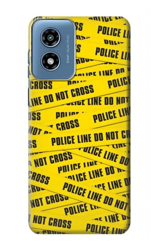 W2088 Police Line Do Not Cross Case Cover Custodia e Flip Case per Motorola Moto G Play 4G (2024)