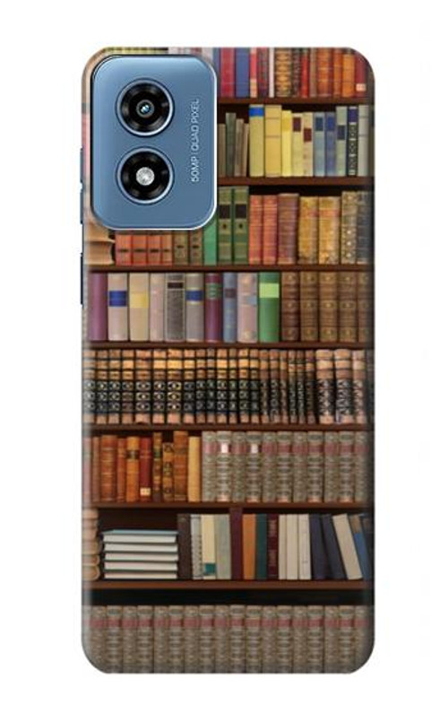 W3154 Bookshelf Case Cover Custodia e Flip Case per Motorola Moto G Play 4G (2024)