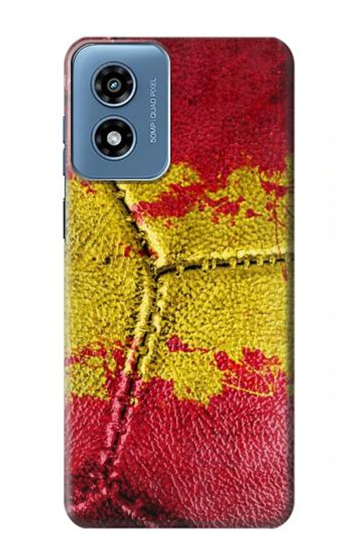 W3315 Spain Flag Vintage Football Graphic Case Cover Custodia e Flip Case per Motorola Moto G Play 4G (2024)