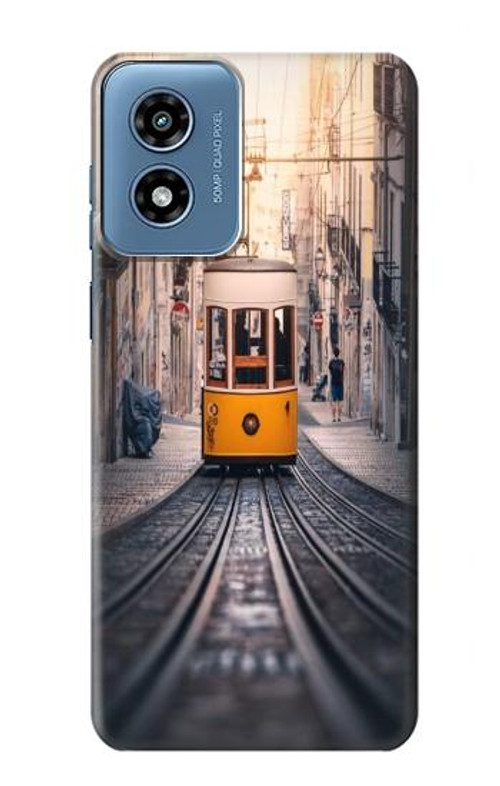 W3867 Trams in Lisbon Case Cover Custodia e Flip Case per Motorola Moto G Play 4G (2024)