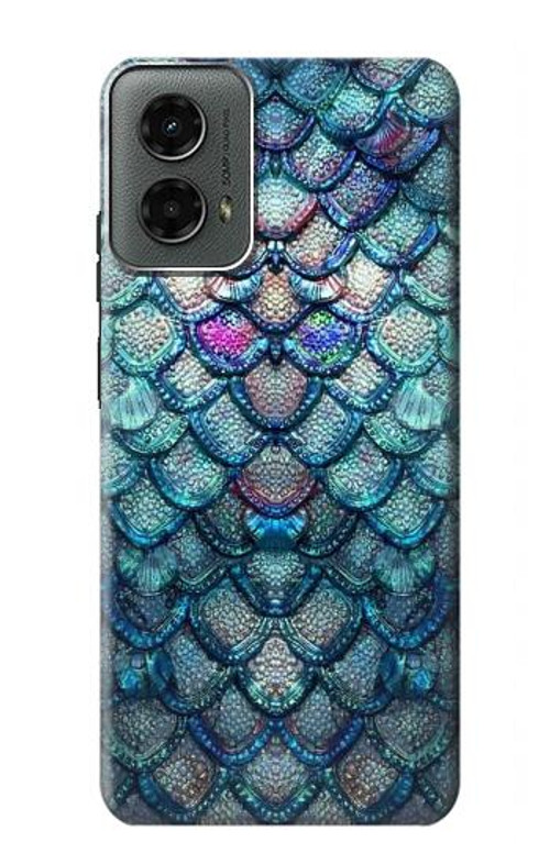 W3809 Mermaid Fish Scale Case Cover Custodia e Flip Case per Motorola Moto G 5G (2024)
