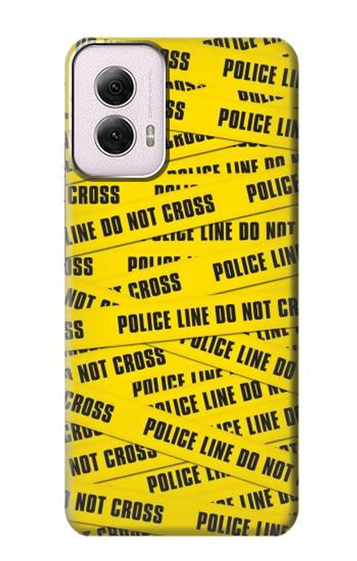 W2088 Police Line Do Not Cross Case Cover Custodia e Flip Case per Motorola Moto G Power 5G (2024)