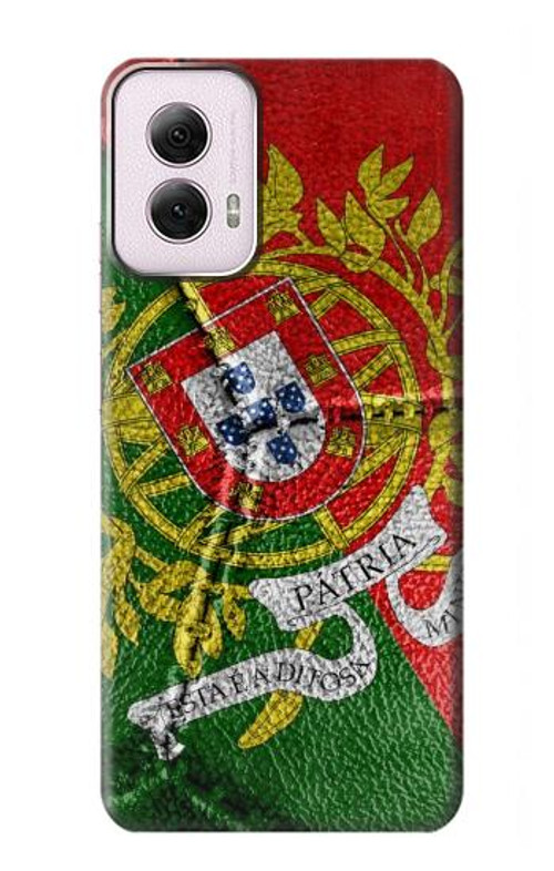 W3300 Portugal Flag Vintage Football Graphic Case Cover Custodia e Flip Case per Motorola Moto G Power 5G (2024)
