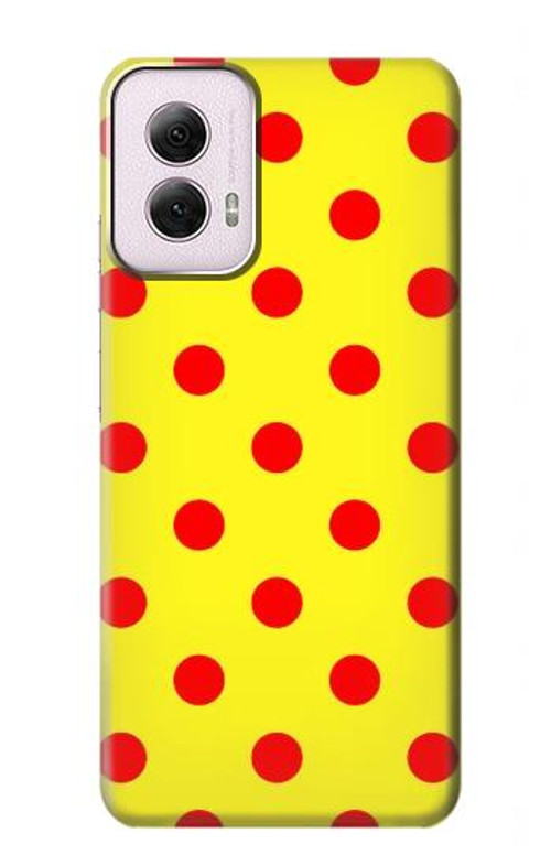 W3526 Red Spot Polka Dot Case Cover Custodia e Flip Case per Motorola Moto G Power 5G (2024)