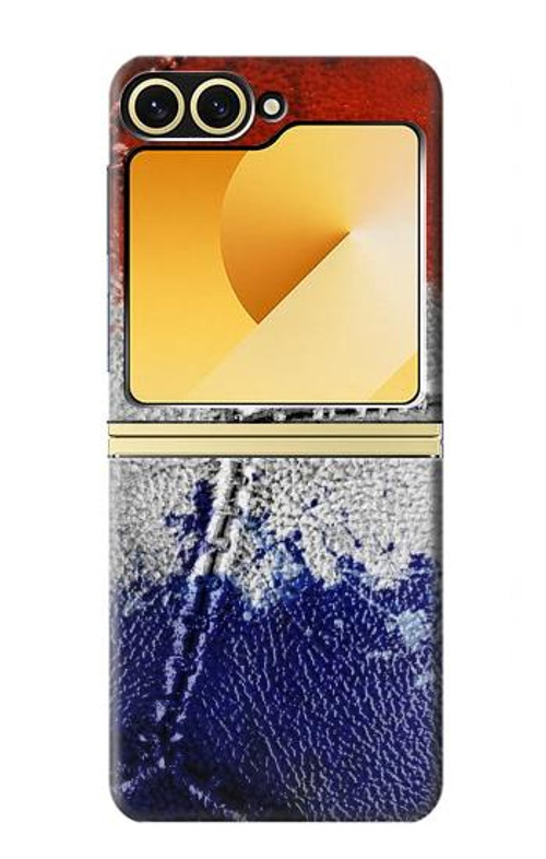 W3304 France Flag Vintage Football Graphic Case Cover Custodia e Flip Case per Samsung Galaxy Z Flip 6