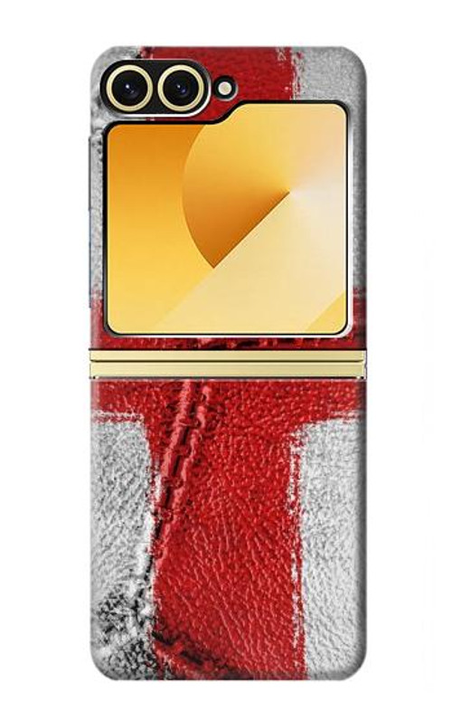 W3316 England Flag Vintage Football Graphic Case Cover Custodia e Flip Case per Samsung Galaxy Z Flip 6