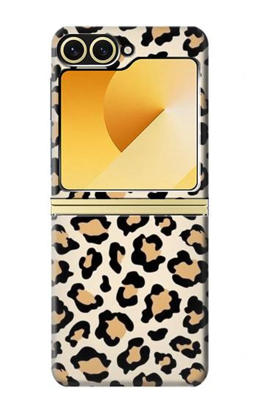 W3374 Fashionable Leopard Seamless Pattern Case Cover Custodia e Flip Case per Samsung Galaxy Z Flip 6