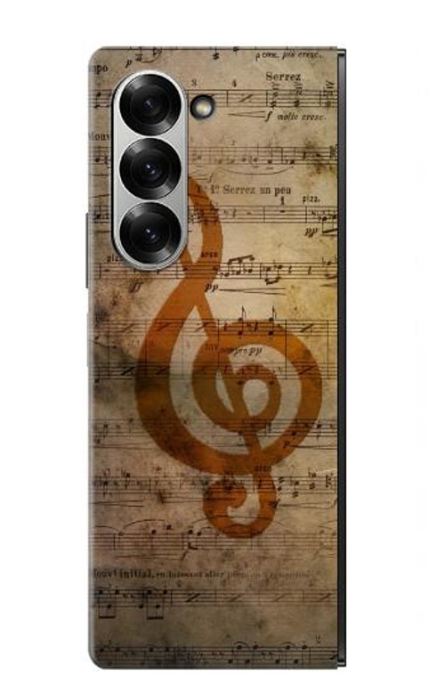 W2368 Sheet Music Notes Case Cover Custodia e Flip Case per Samsung Galaxy Z Fold 6