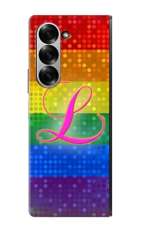 W2900 Rainbow LGBT Lesbian Pride Flag Case Cover Custodia e Flip Case per Samsung Galaxy Z Fold 6