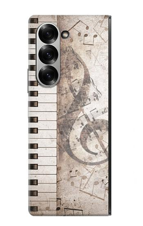W3390 Music Note Case Cover Custodia e Flip Case per Samsung Galaxy Z Fold 6