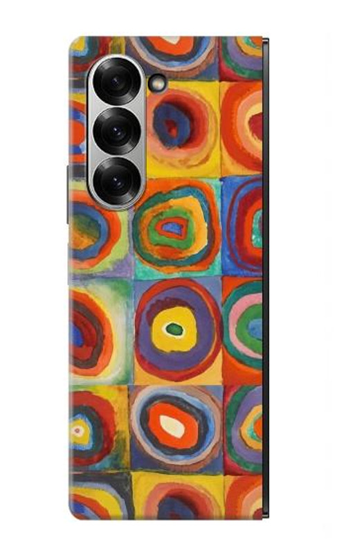 W3409 Squares Concentric Circles Case Cover Custodia e Flip Case per Samsung Galaxy Z Fold 6