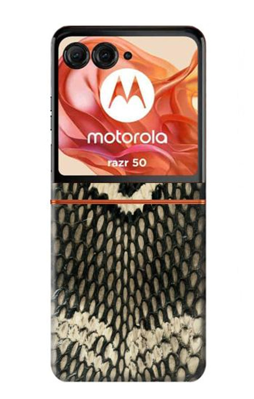 W2711 King Cobra Snake Skin Graphic Printed Case Cover Custodia e Flip Case per Motorola Razr 50