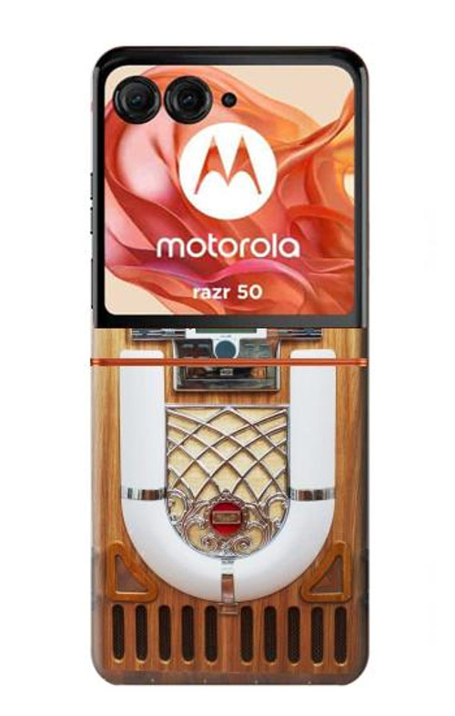 W2853 Jukebox Music Playing Device Case Cover Custodia e Flip Case per Motorola Razr 50