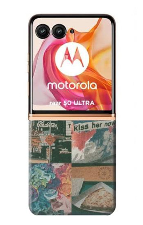 W3909 Vintage Poster Case Cover Custodia e Flip Case per Motorola Razr 50 Ultra W3909 Vintage Poster Case Cover Custodia e Flip Case per Motorola Razr 50 Ultra