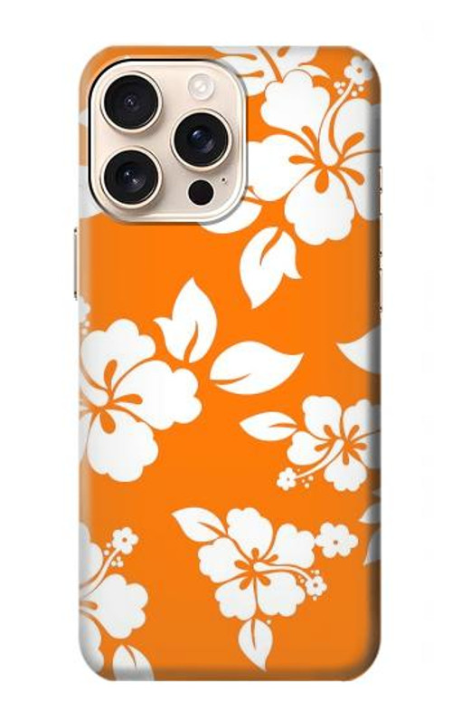 W2245 Hawaiian Hibiscus Orange Pattern Case Cover Custodia e Flip Case per iPhone 16 pro