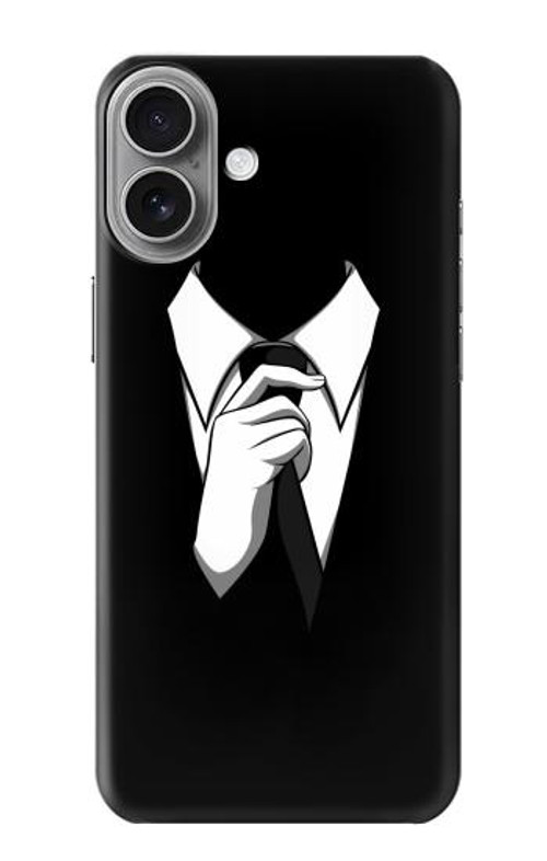 W1591 Anonymous Man in Black Suit Case Cover Custodia e Flip Case per iPhone 16 plus