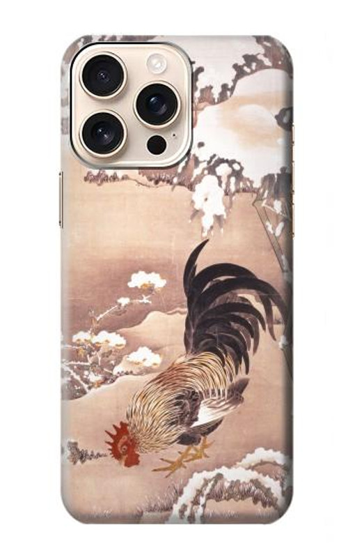 W1332 Ito Jakuchu Rooster Case Cover Custodia e Flip Case per iPhone 16 pro max
