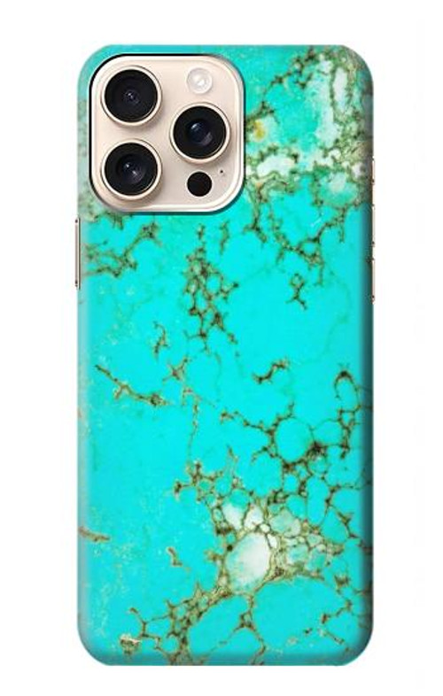 W2377 Turquoise Gemstone Texture Graphic Printed Case Cover Custodia e Flip Case per iPhone 16 pro max