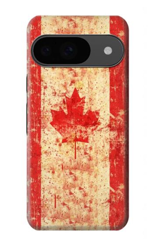 W1603 Canada Flag Old Vintage Case Cover Custodia e Flip Case per Google Pixel 9
