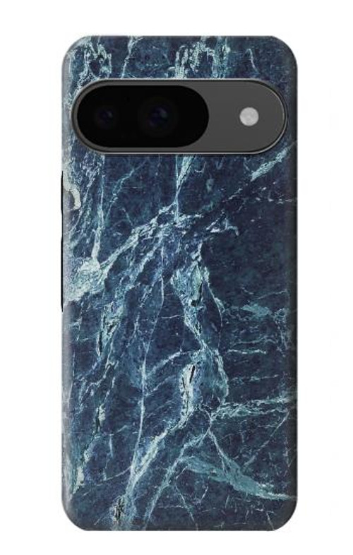 W2799 Light Blue Marble Stone Graphic Printed Case Cover Custodia e Flip Case per Google Pixel 9