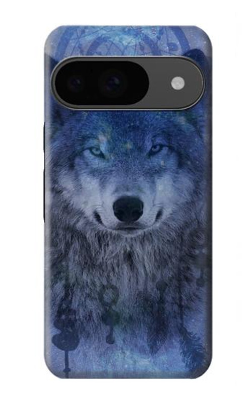 W3410 Wolf Dream Catcher Case Cover Custodia e Flip Case per Google Pixel 9
