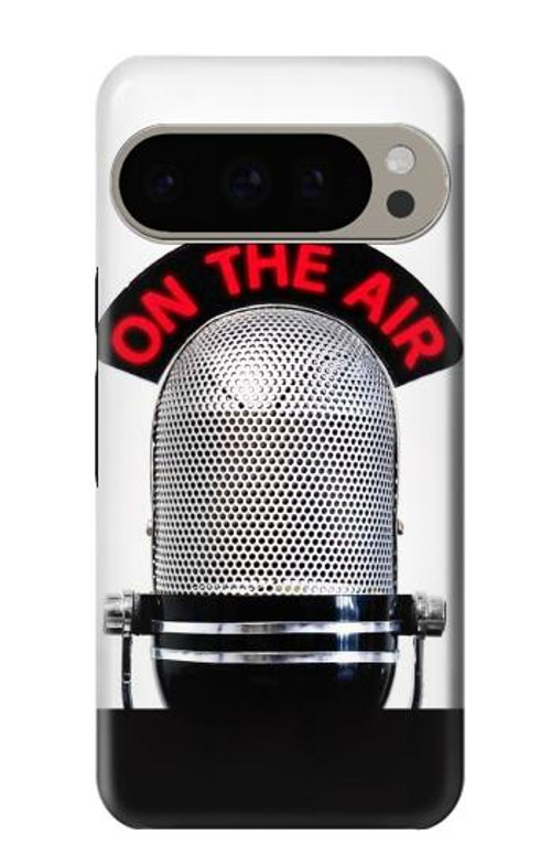 W2381 Vintage Radio Microphone On The Air Case Cover Custodia e Flip Case per Google Pixel 9 Pro