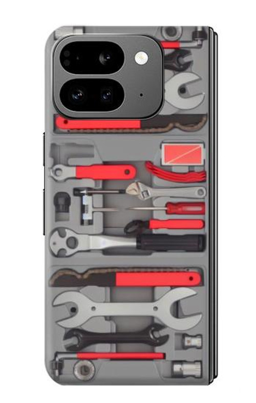 W3921 Bike Repair Tool Graphic Paint Case Cover Custodia e Flip Case per Google Pixel 9 Pro Fold