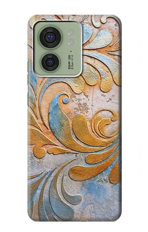 W3875 Canvas Vintage Rugs Case Cover Custodia e Flip Case per Motorola Edge (2023), Edge 40