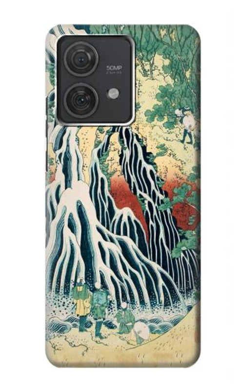 W2491 Hokusai Kirifuri Waterfall at Kurokami Case Cover Custodia e Flip Case per Motorola Edge 40 Neo