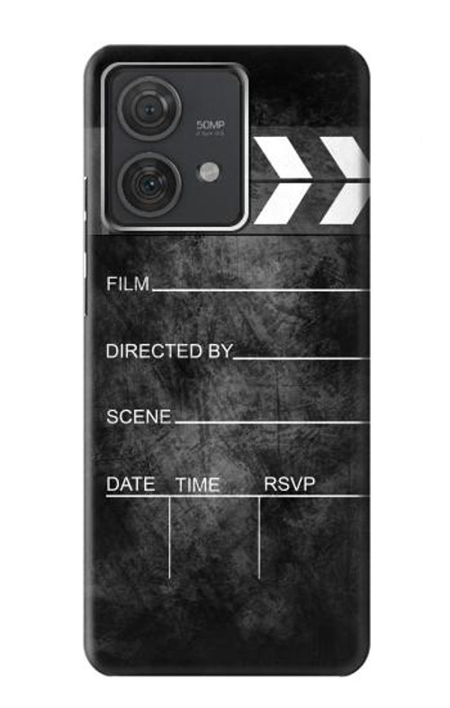 W2919 Vintage Director Clapboard Case Cover Custodia e Flip Case per Motorola Edge 40 Neo
