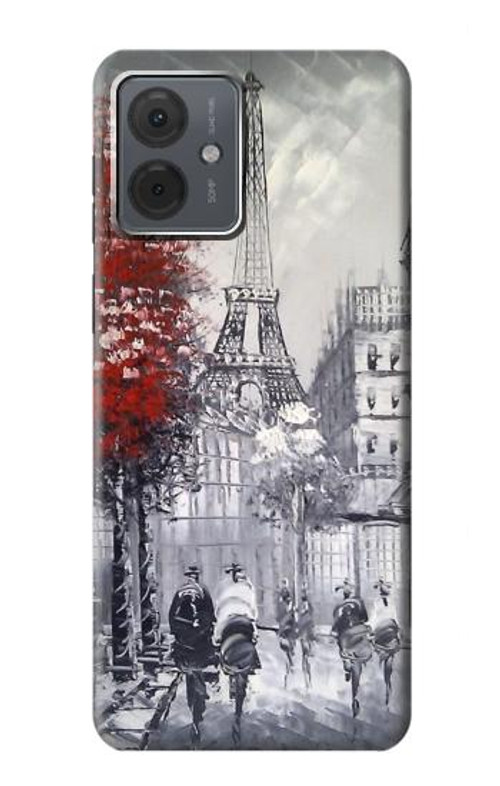 W1295 Eiffel Painting of Paris Case Cover Custodia e Flip Case per Motorola Moto G14