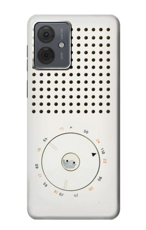 W1857 Retro Transistor Radio Case Cover Custodia e Flip Case per Motorola Moto G14