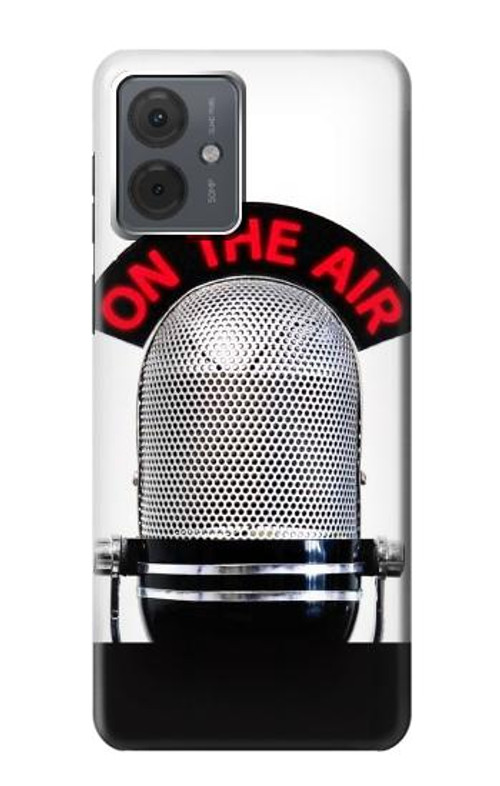 W2381 Vintage Radio Microphone On The Air Case Cover Custodia e Flip Case per Motorola Moto G14 W2381 Vintage Radio Microphone On The Air Case Cover Custodia e Flip Case per Motorola Moto G14