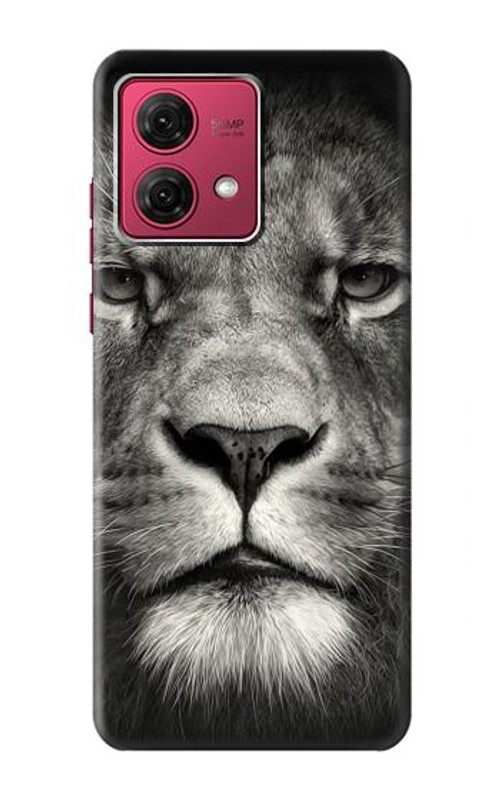W1352 Lion Face Case Cover Custodia e Flip Case per Motorola Moto G84