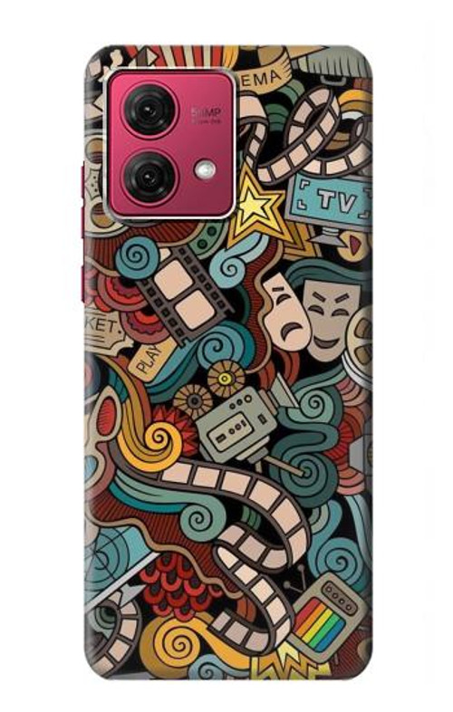 W3480 Movie Acting Entertainment Case Cover Custodia e Flip Case per Motorola Moto G84