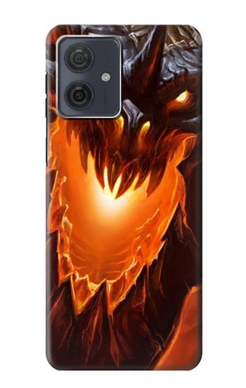 W0414 Fire Dragon Case Cover Custodia e Flip Case per Motorola Moto G54