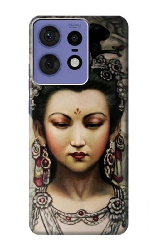 W0681 Guan Yin Case Cover Custodia e Flip Case per Motorola Edge 50 Pro