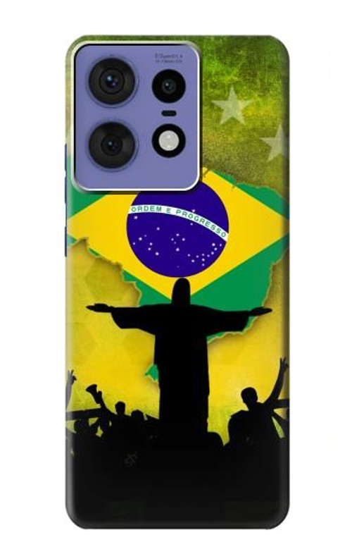 W2981 Brazil Football Soccer Case Cover Custodia e Flip Case per Motorola Edge 50 Pro