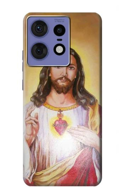 W0798 Jesus Case Cover Custodia e Flip Case per Motorola Edge 50 Fusion