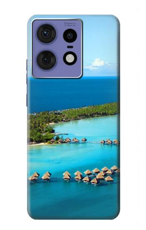 W0844 Bora Bora Island Case Cover Custodia e Flip Case per Motorola Edge 50 Fusion