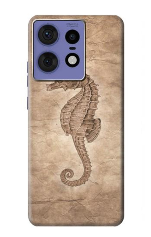 W3214 Seahorse Skeleton Fossil Case Cover Custodia e Flip Case per Motorola Edge 50 Fusion
