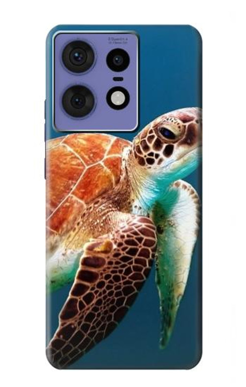 W3497 Green Sea Turtle Case Cover Custodia e Flip Case per Motorola Edge 50 Fusion