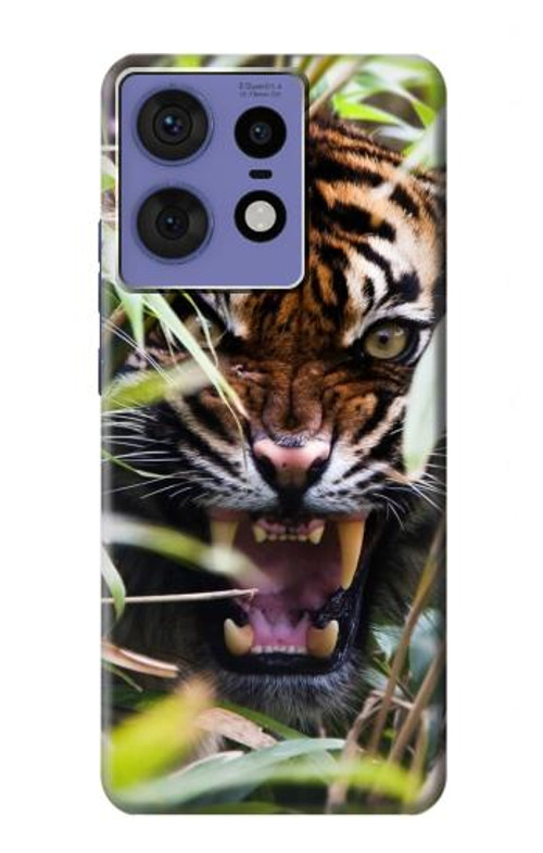 W3838 Barking Bengal Tiger Case Cover Custodia e Flip Case per Motorola Edge 50 Fusion