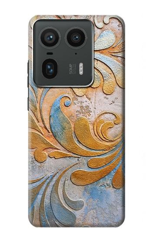 W3875 Canvas Vintage Rugs Case Cover Custodia e Flip Case per Motorola Edge 50 Ultra